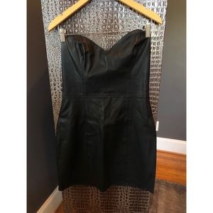 Faux Leather Dress